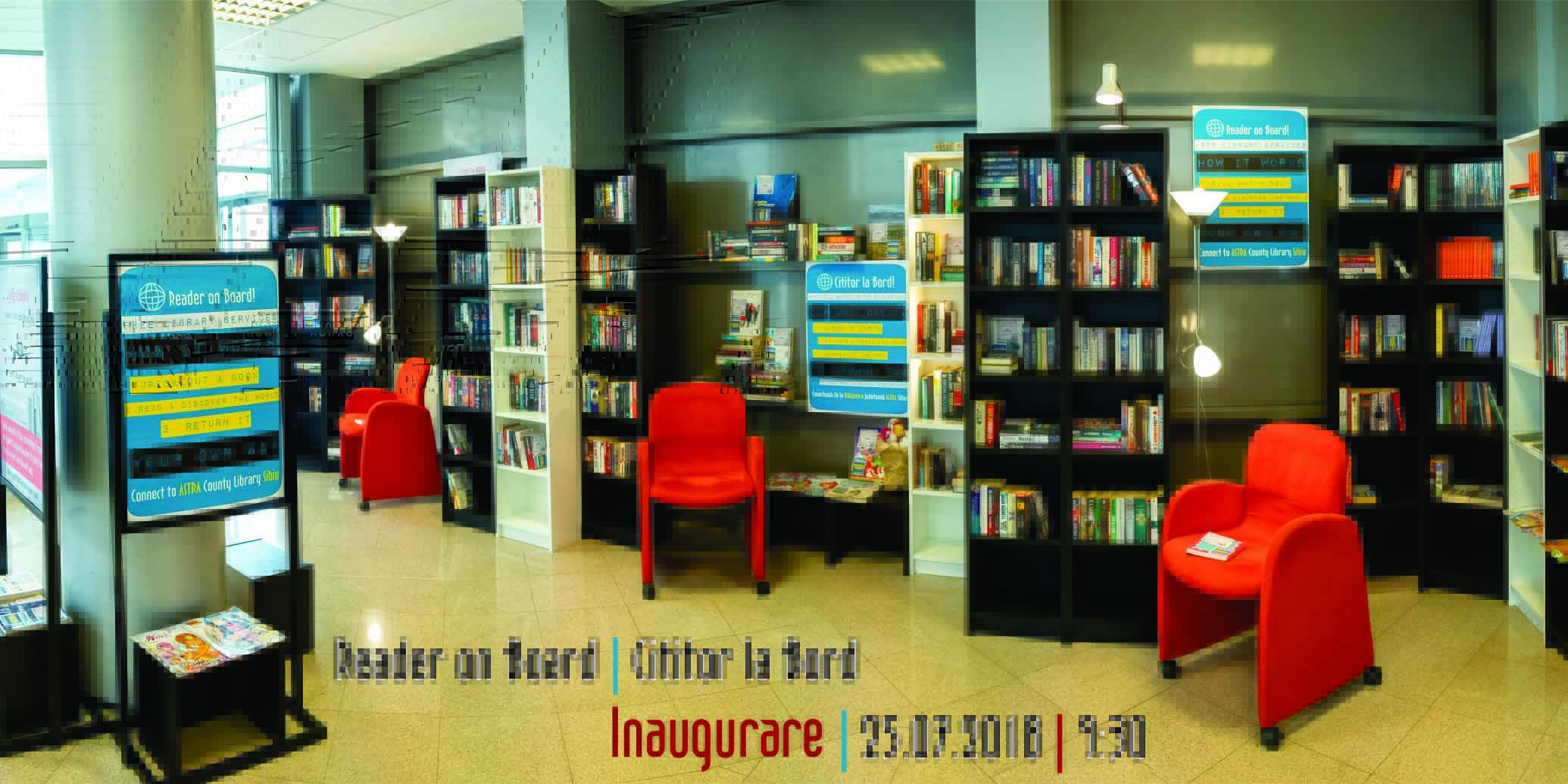 Reader on Board / Cititor la Bord - cărți pentru pasagerii Aeroportului Internațional Sibiu